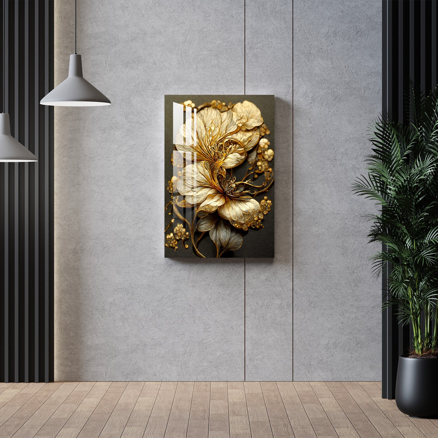 Golden Desire Acrylic Wall Art