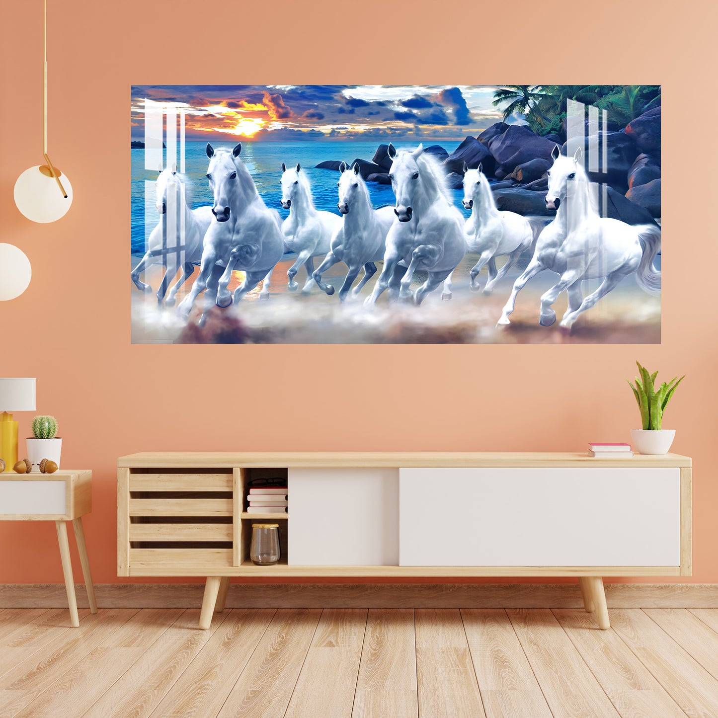 Horses of Prosperity Acrylic Wall Art