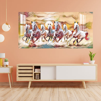 Handcrafted Horses Painting Acrylic Wall Art