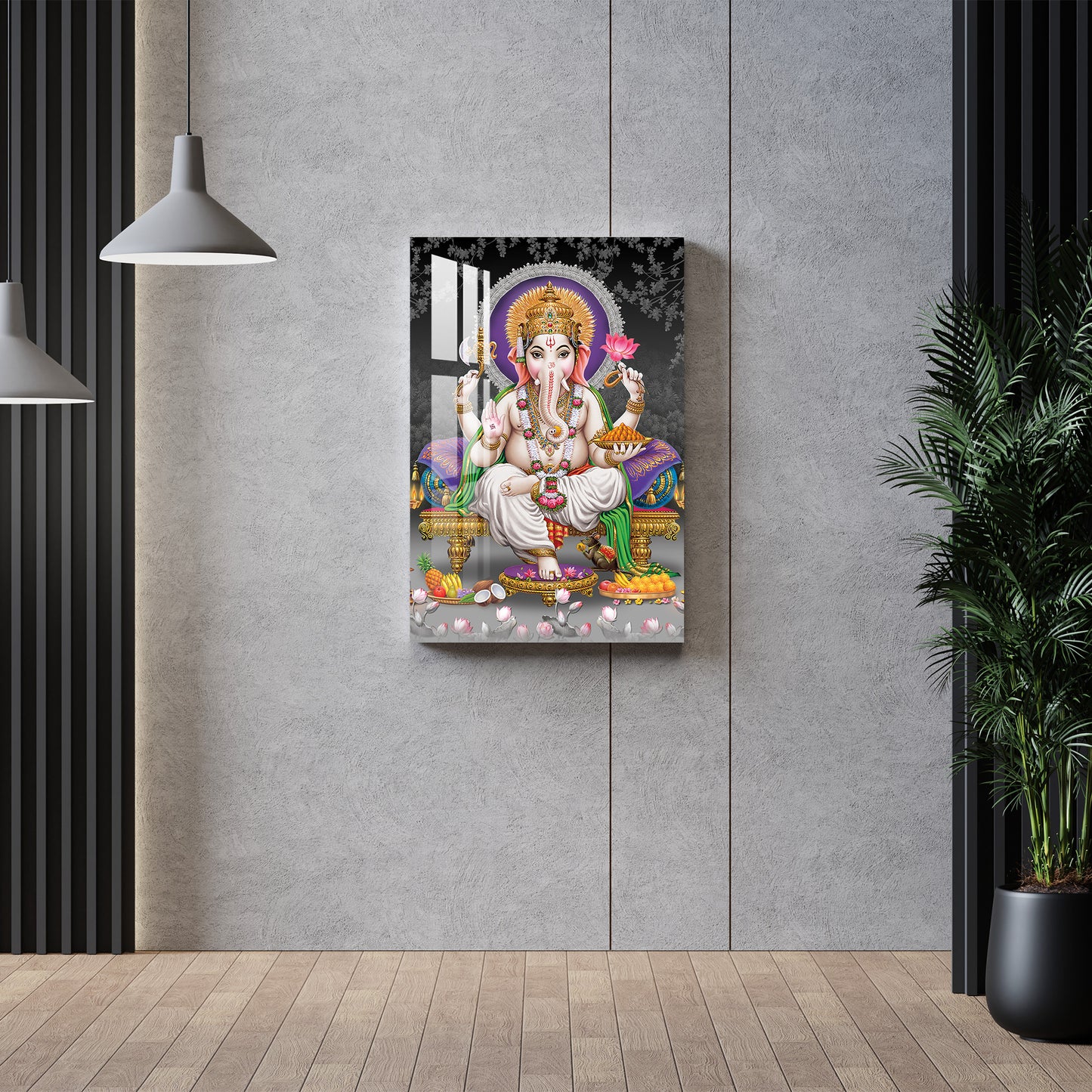 Modakpriye Ganpati Acrylic Wall Art