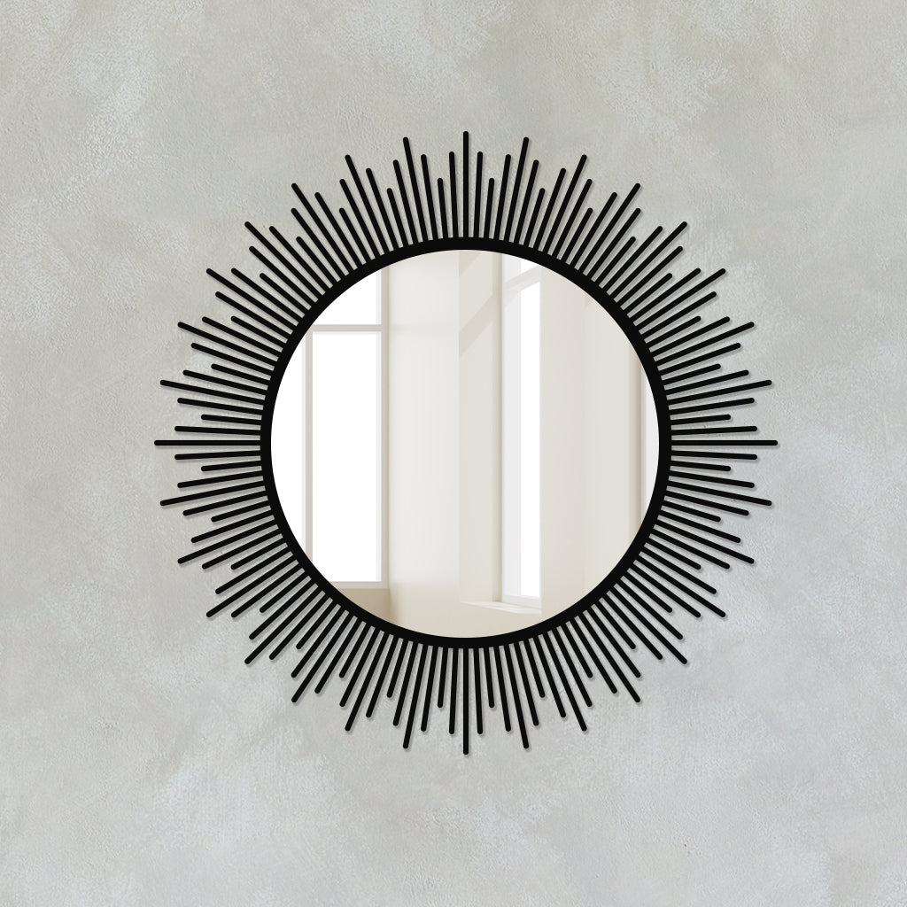 Sunburst Metal Wall Mirror