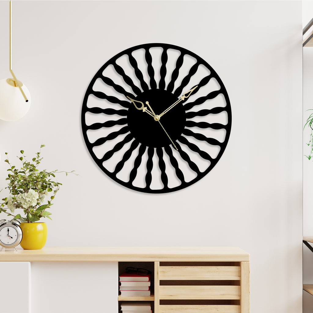 Wheel Design Metal Wall Clock
