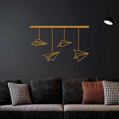 Paper Plane Metal Wall Art