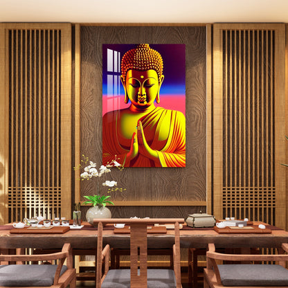 Enlightening Lord Buddha Acrylic Wall Art - 29.5X20 inches / 3MM