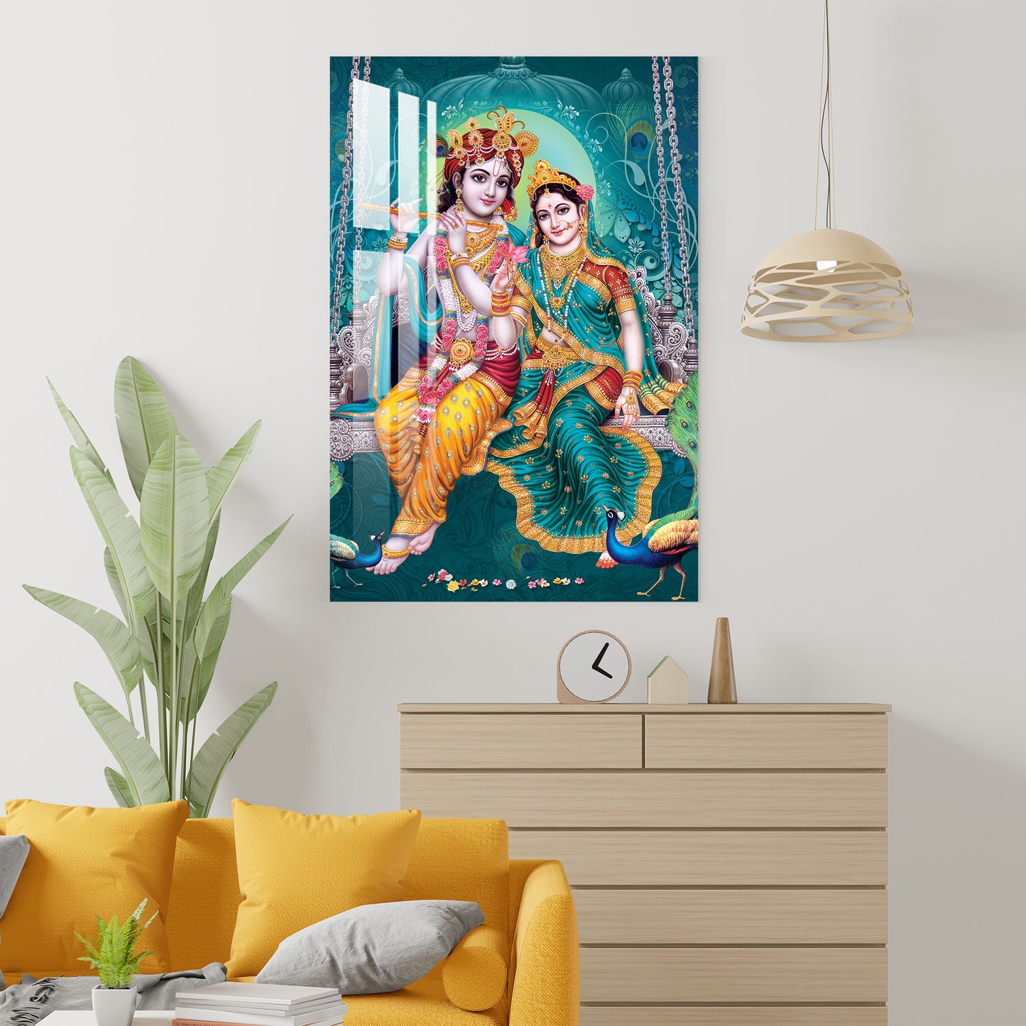 Lord Kanha & Kishori Acrylic Wall Art