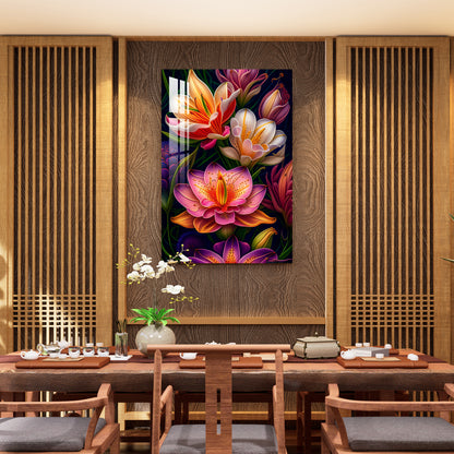 Fantasy Flowers Acrylic Wall Art