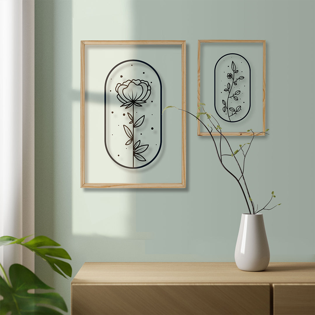 Attractive Single Flower Acrylic Frame