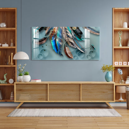 Feather of Fortune Acrylic Wall Art - 29.5X14.5 Inch / 3MM