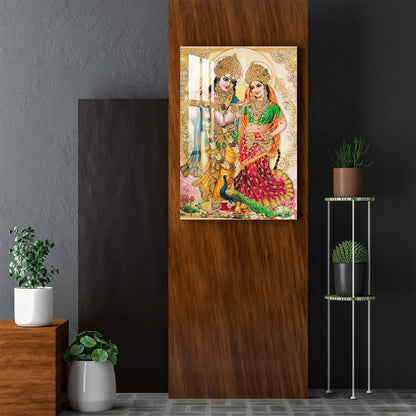 Lord Krishna - Radha Acrylic Wall Art - 29.5X20 inches / 3MM