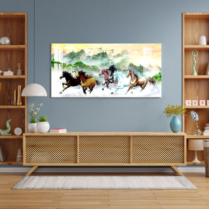 Horses Running in Jungle Acrylic Wall Art