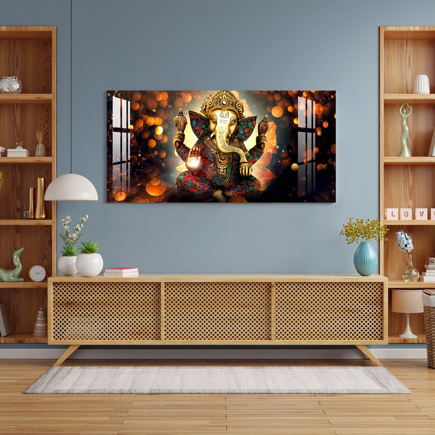 Alluring Ganesha Acrylic Wall Art - 23.5X11.5 Inch / 3MM