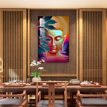 Lord Buddha Face Acrylic Wall Art