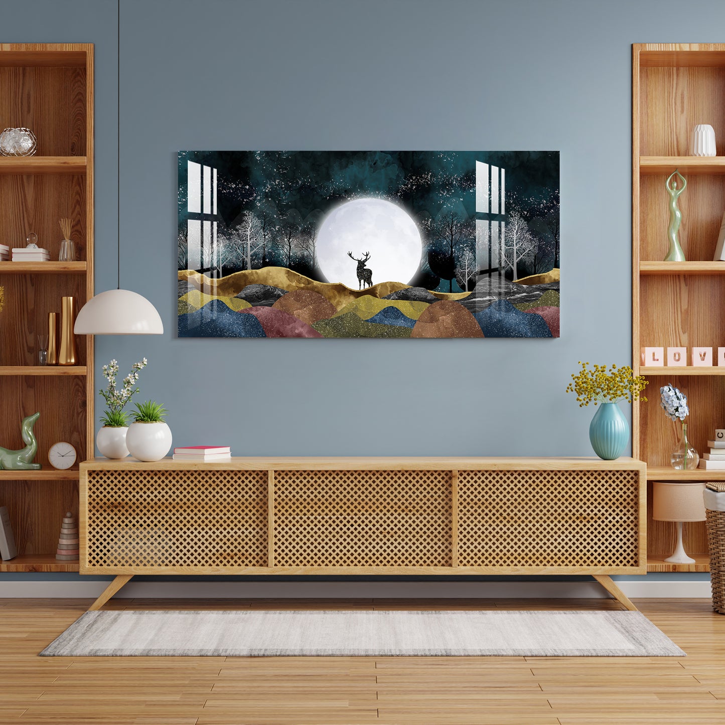 Moonlight Forest Acrylic Wall Art