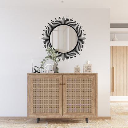 Sunburst Metal Wall Mirror