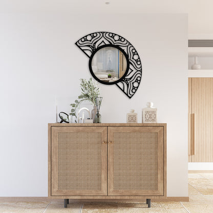 Unique Shaped Metal Wall Mirror