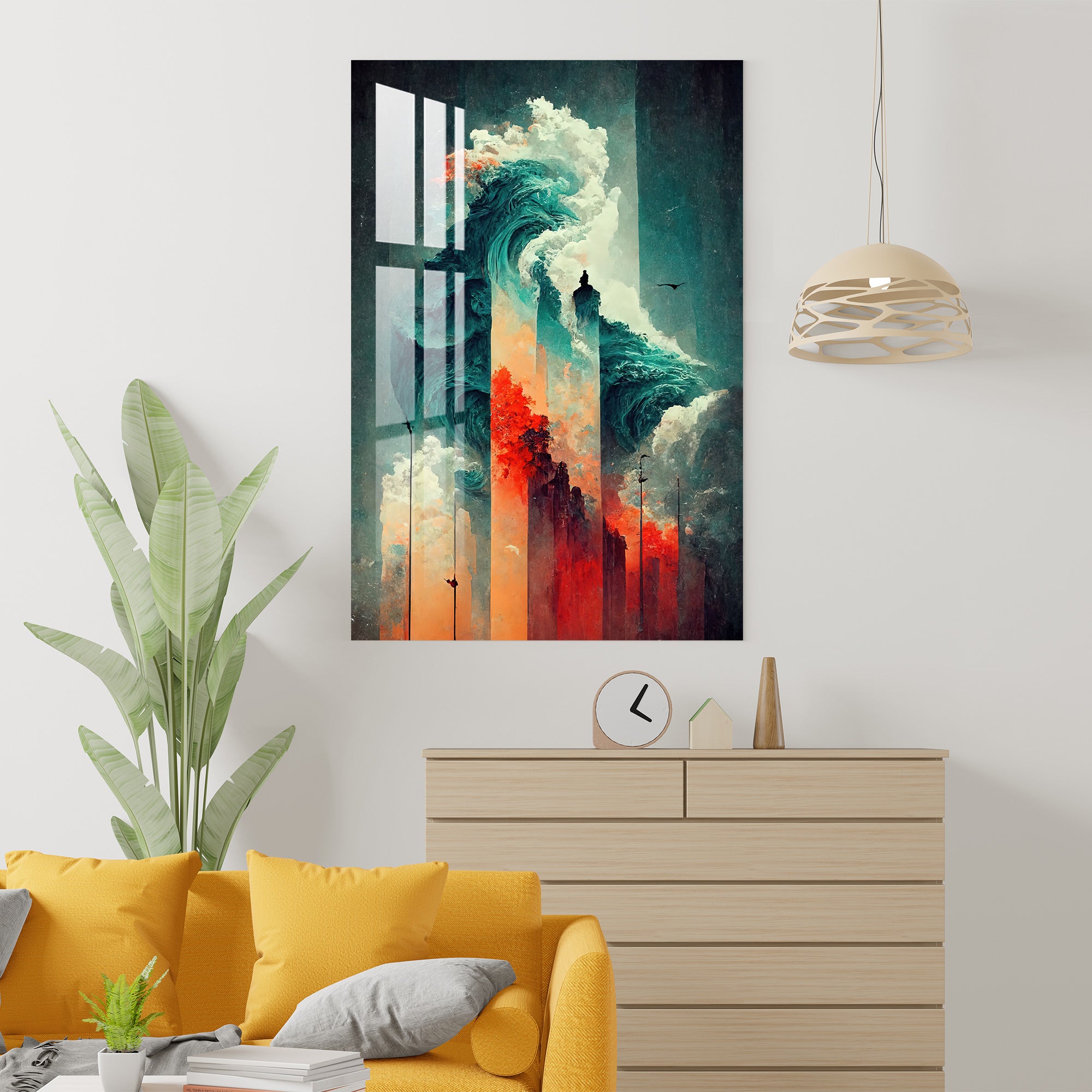 Waves & Fire Acrylic Wall Art