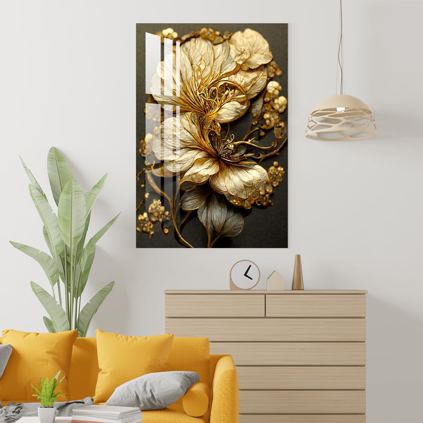 Golden Desire Acrylic Wall Art