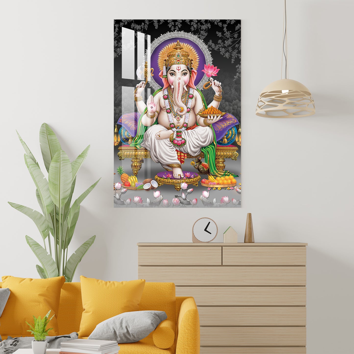 Modakpriye Ganpati Acrylic Wall Art