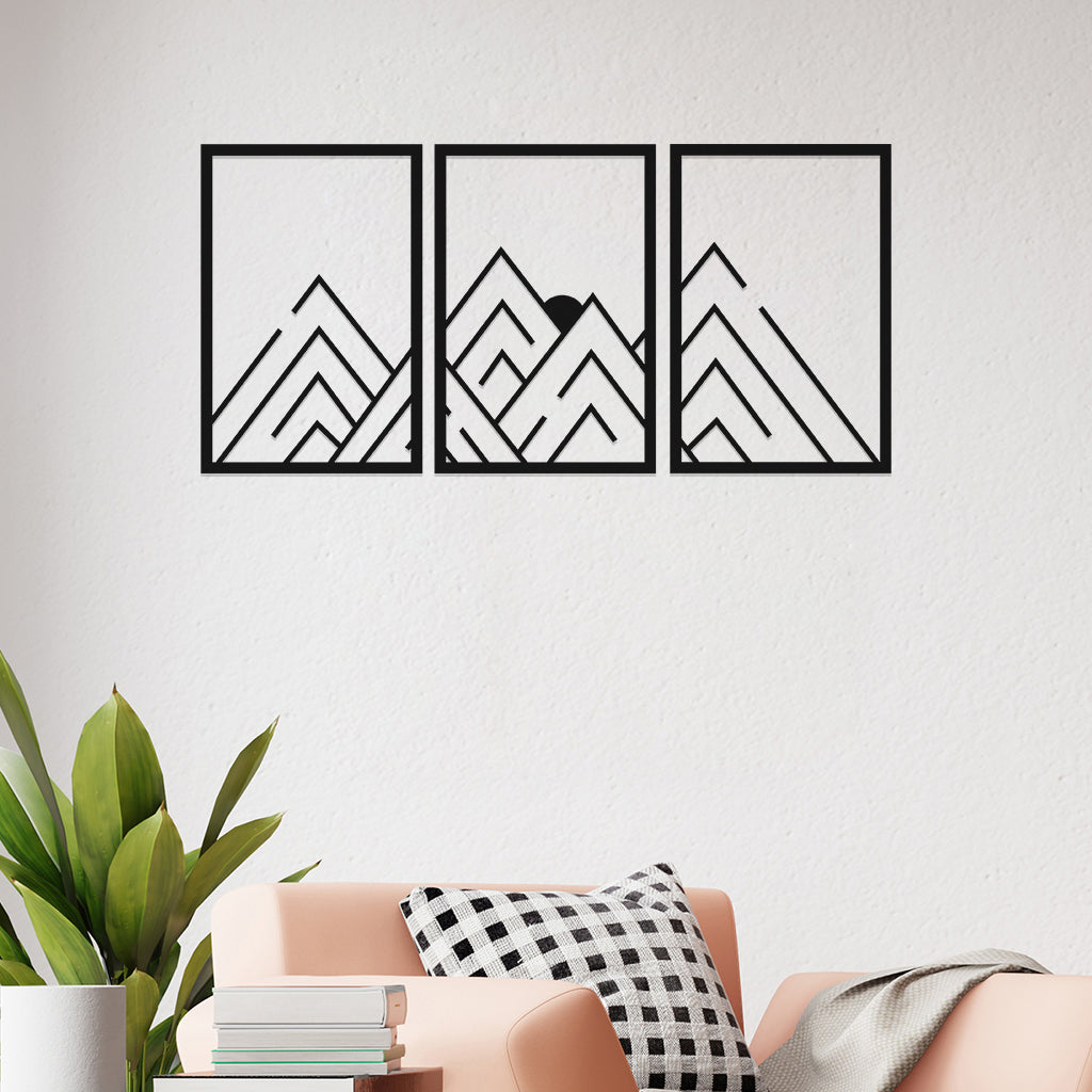 Simplest Mountain View Metal Wall Art