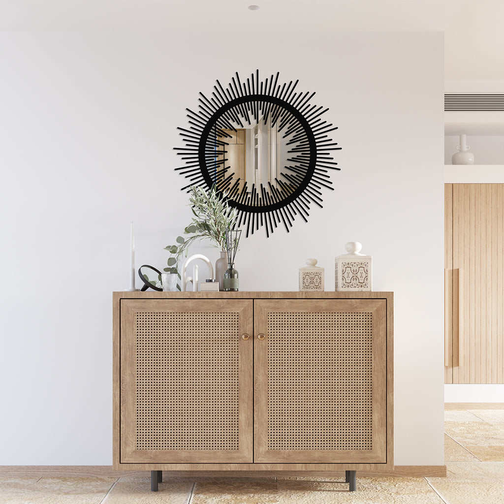 Classic Sunburst Metal Wall Mirror