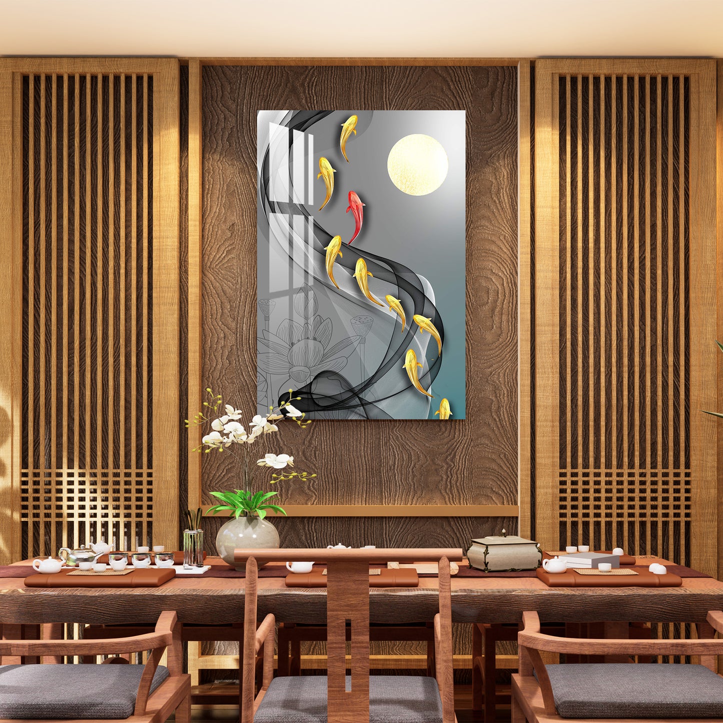 Fishes in The Lake Acrylic Wall Art