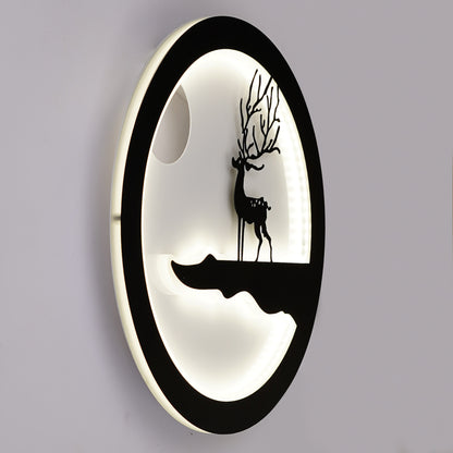 Swamp Deer White LED Wall Light & Wall  Lamp