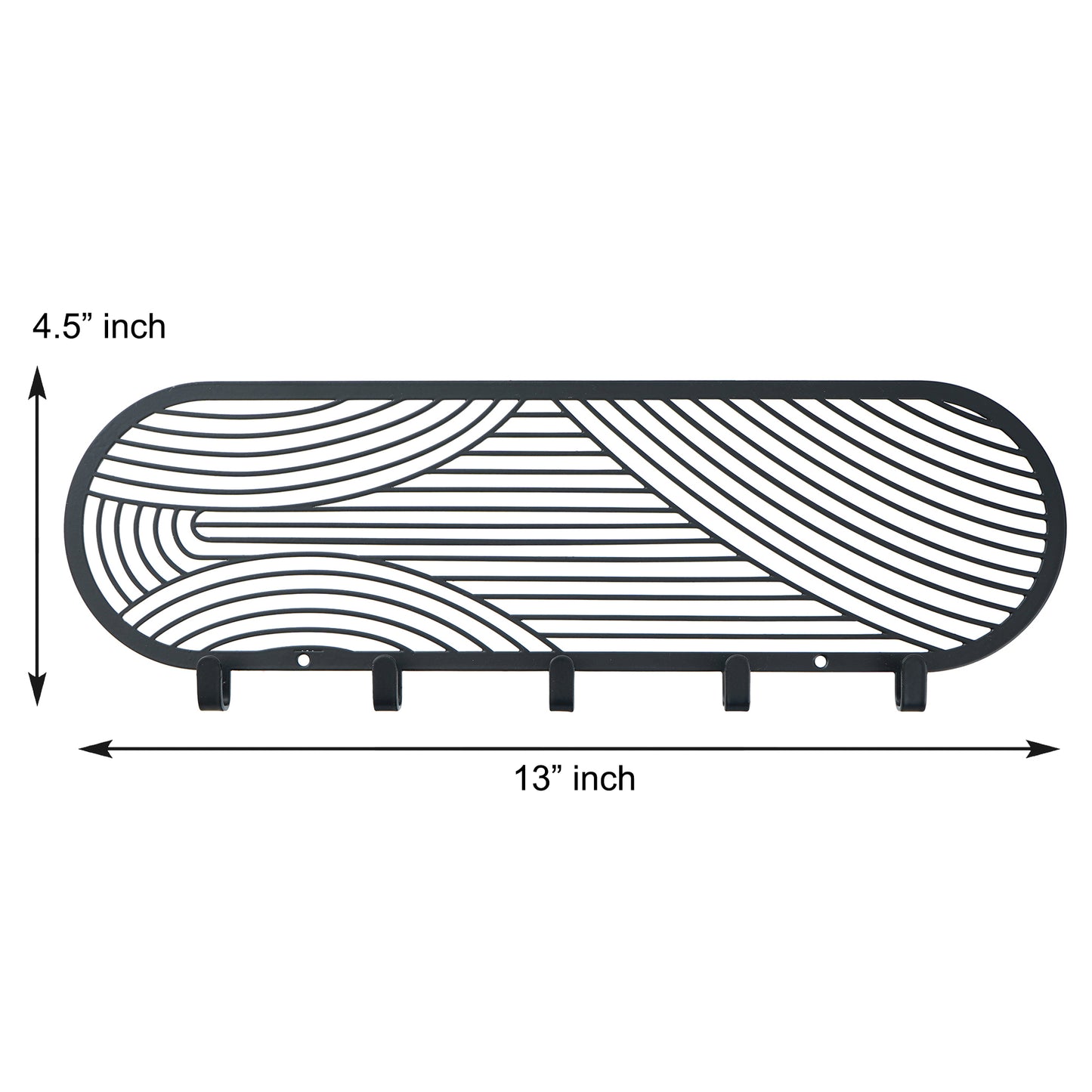 Crossing Lines Metal Wall Hook