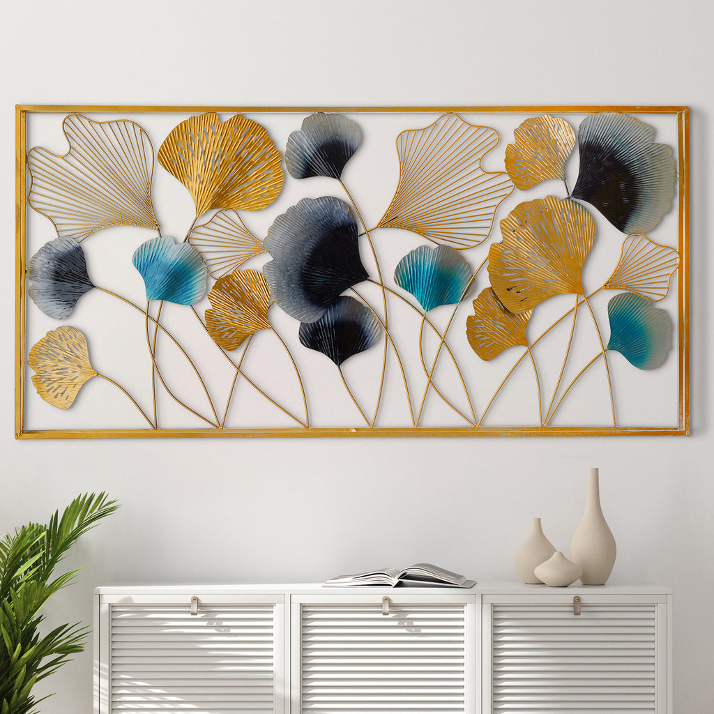 Floral Multicolored Metal Wall Art