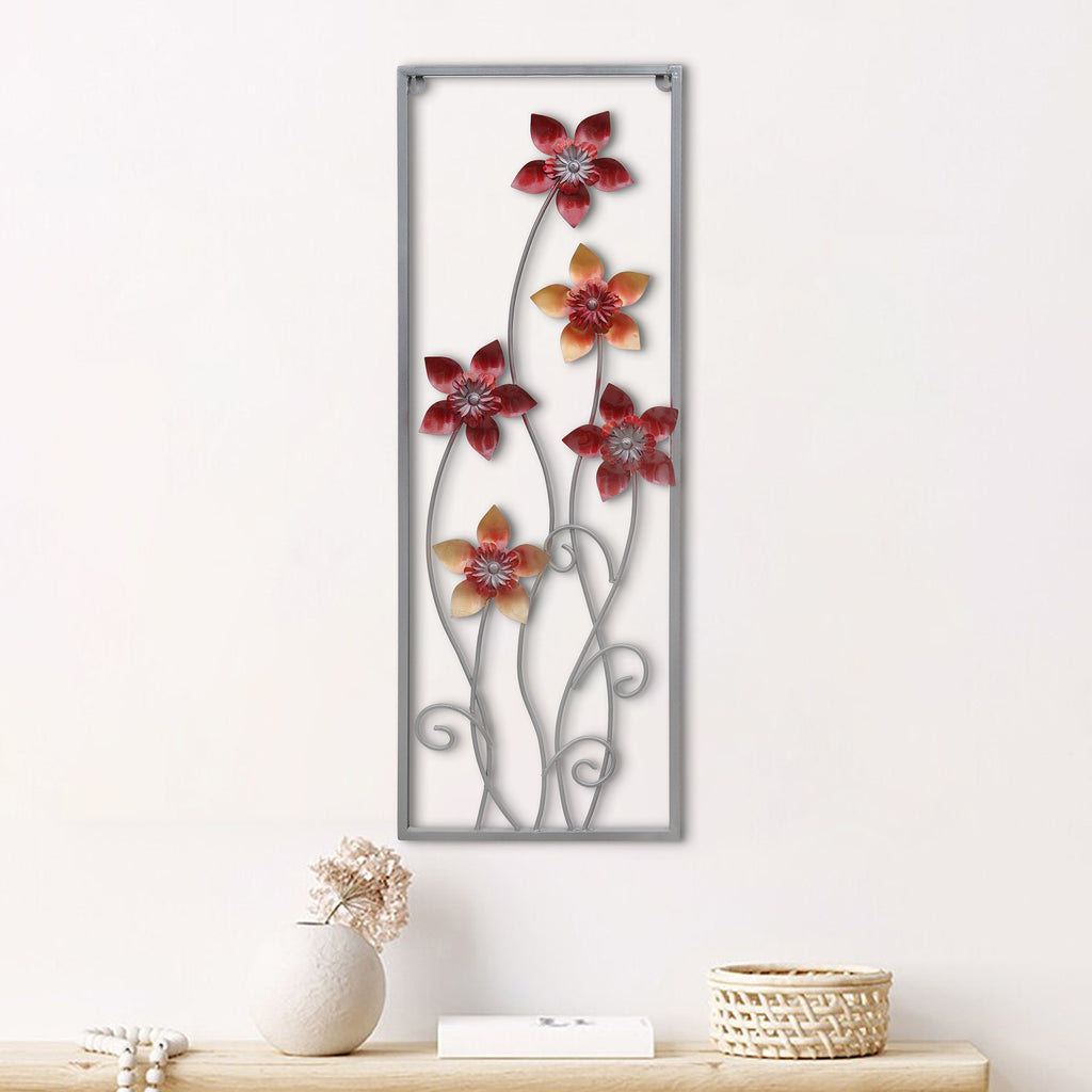 Floral Frame Metal Wall Art