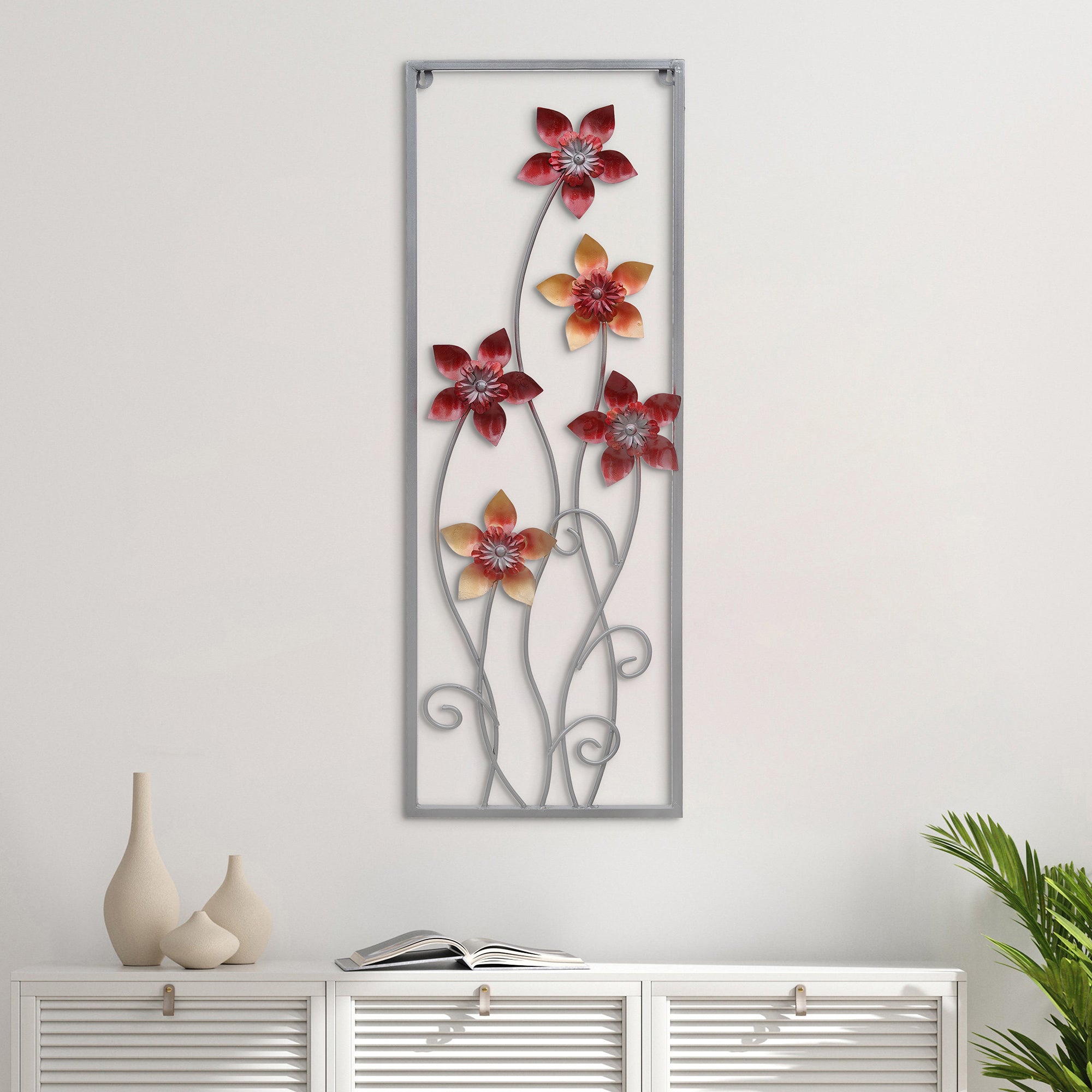 Floral Frame Metal Wall Art