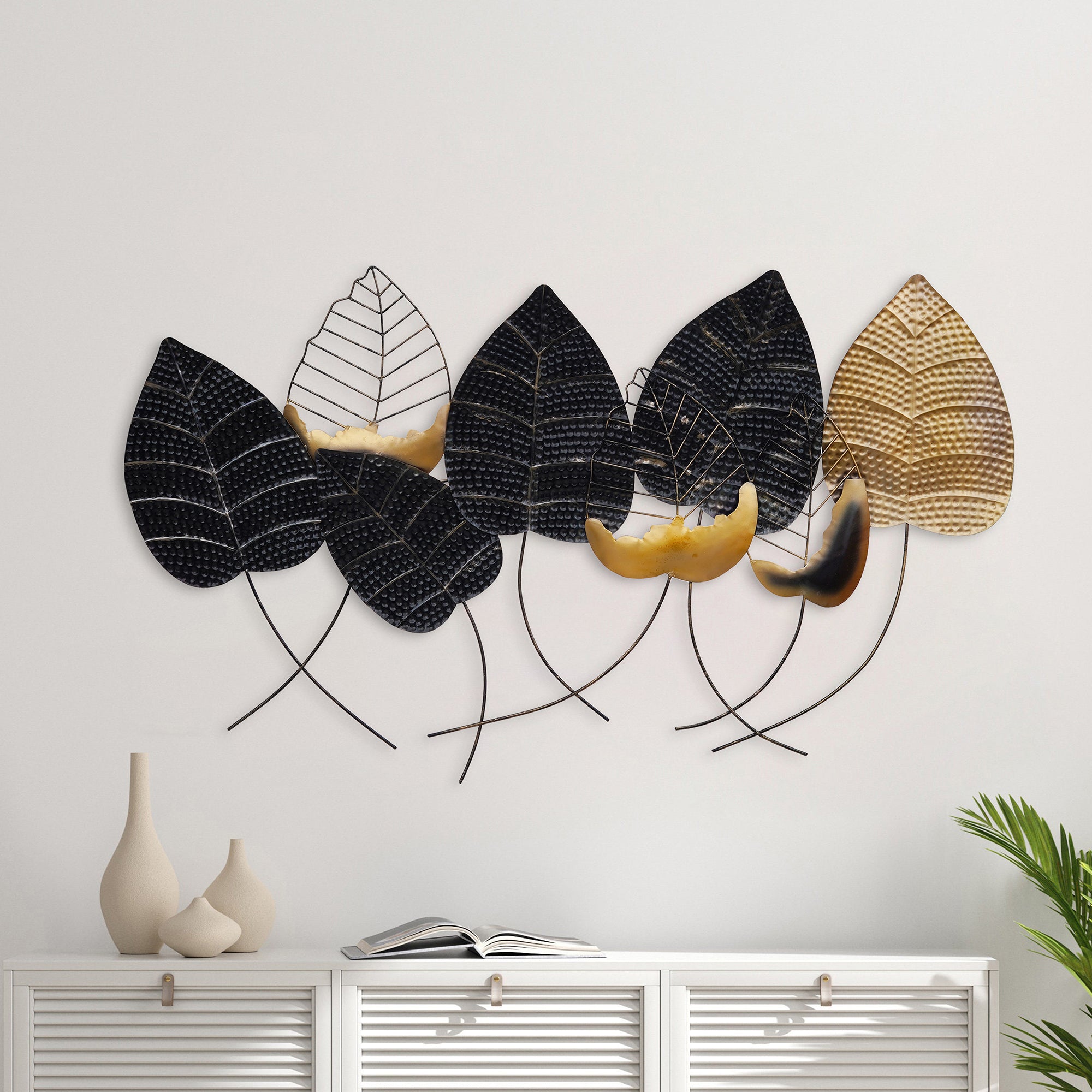 Aesthetic Leaves Metal Wall Art