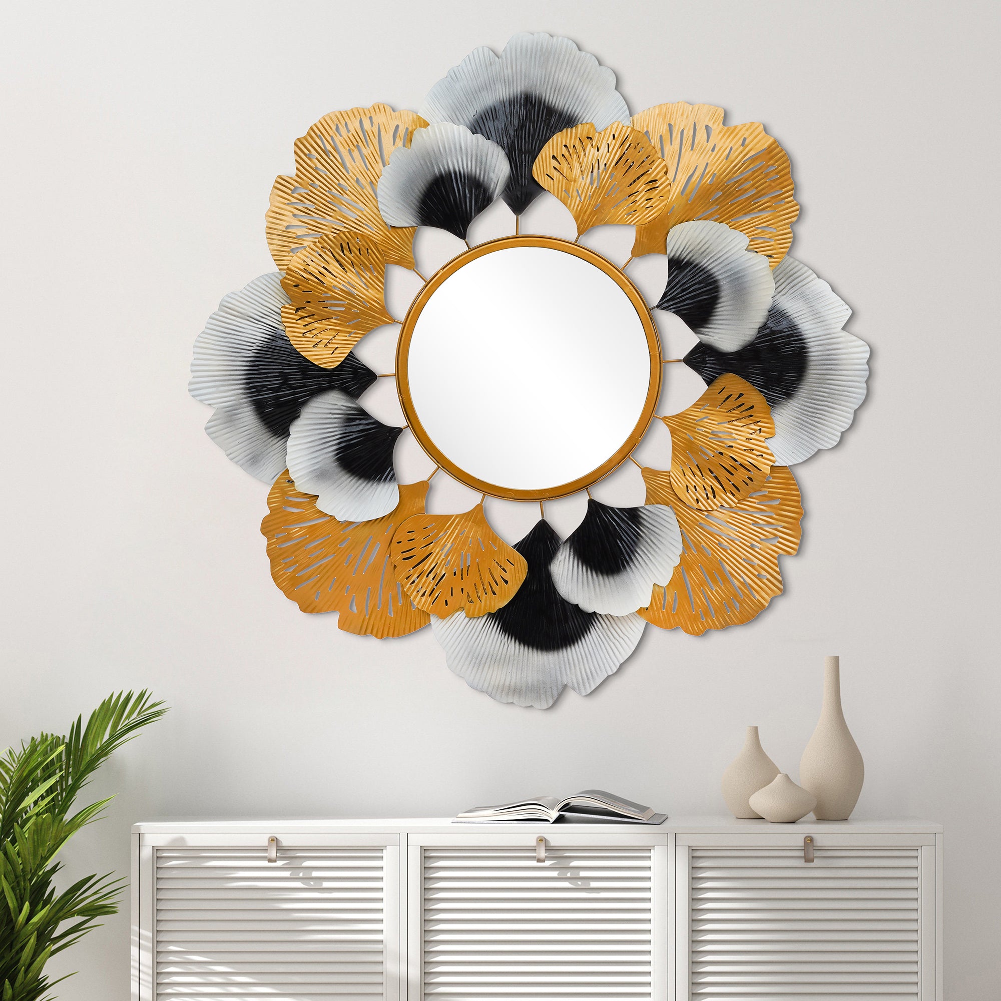 Floral Bouquet Designer Wall Mirror