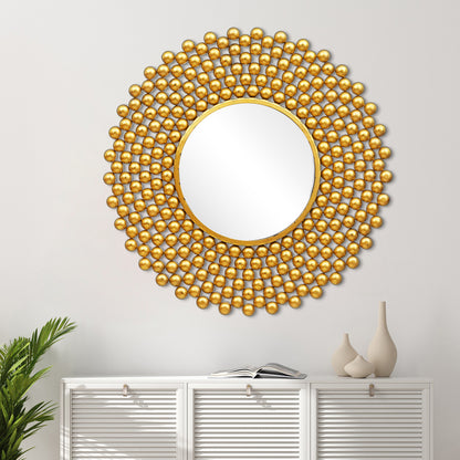 Golden Color Handmade Designer Wall Mirror