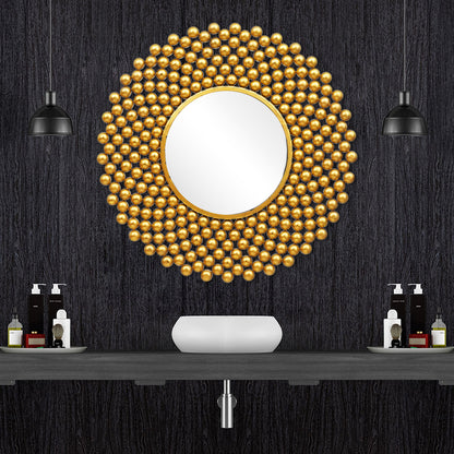 Golden Color Handmade Designer Wall Mirror