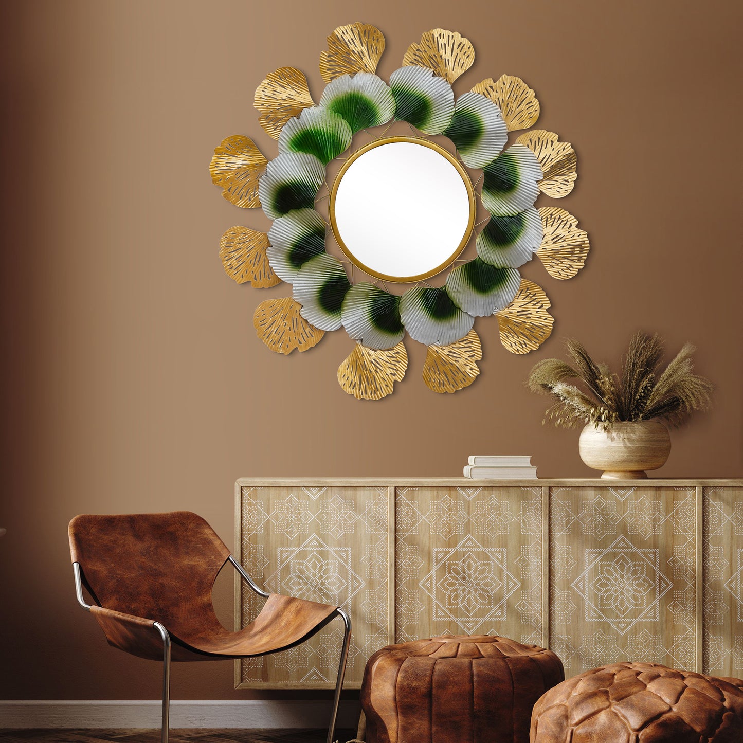 Metal Furr Elegant Wall Mirror