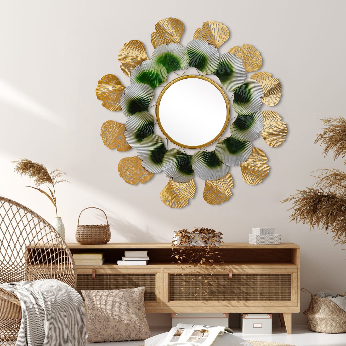 Metal Furr Elegant Wall Mirror