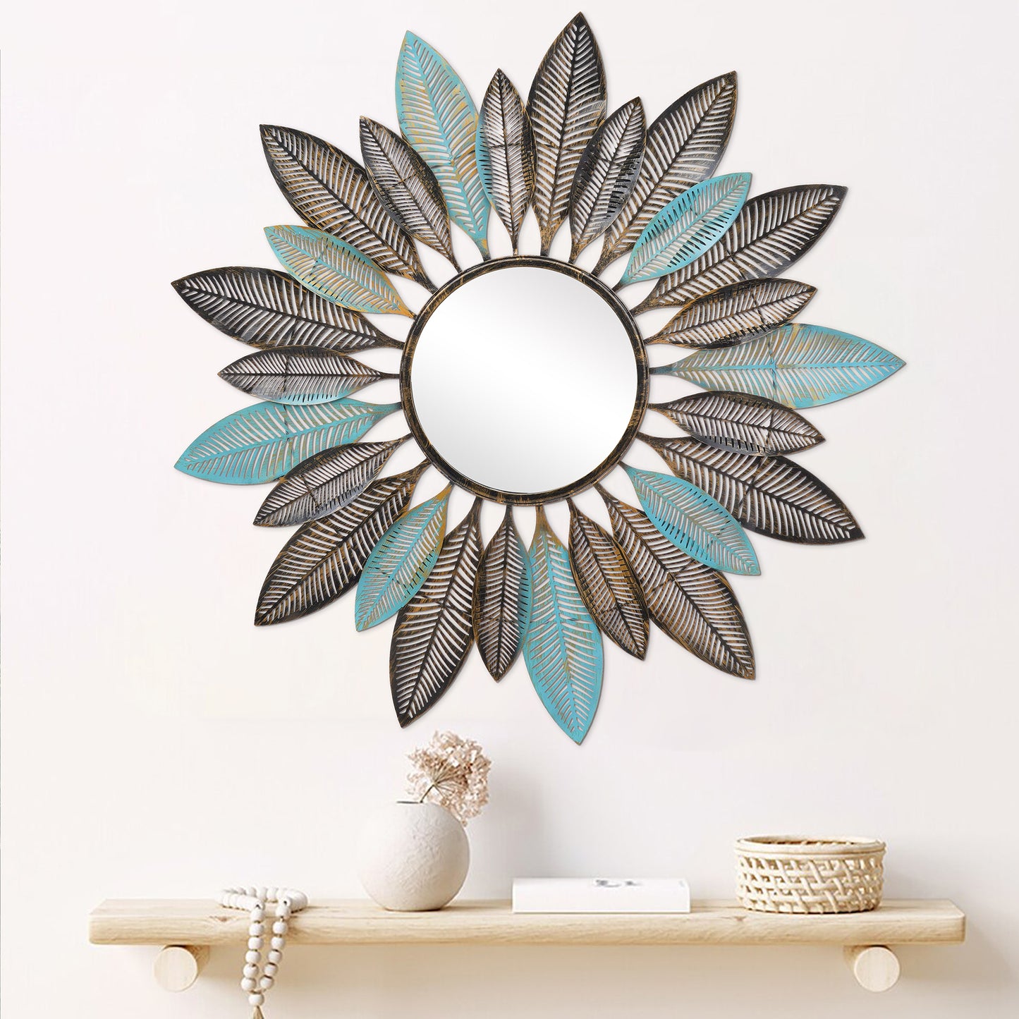 Dreamy Feathers Designer Wall Mirror