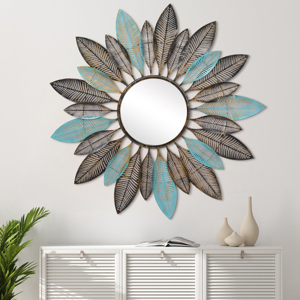 Dreamy Feathers Designer Wall Mirror