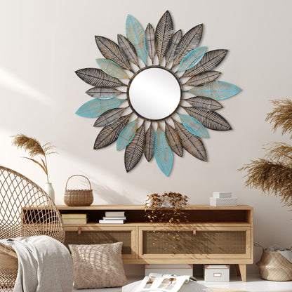 Dreamy Feathers Designer Wall Mirror