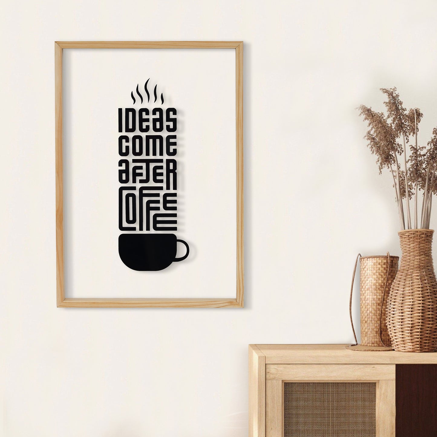 Ideas Come After Coffee Acrylic Frame