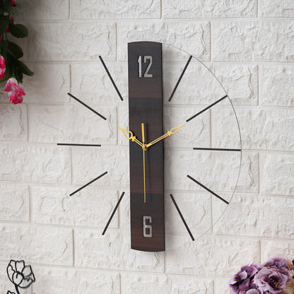 Acrylic Vertical Wooden Stripe Wall Clock