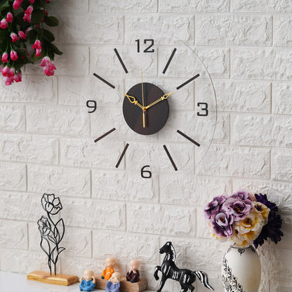 Simple Numerical Acrylic Wooden Wall Clock