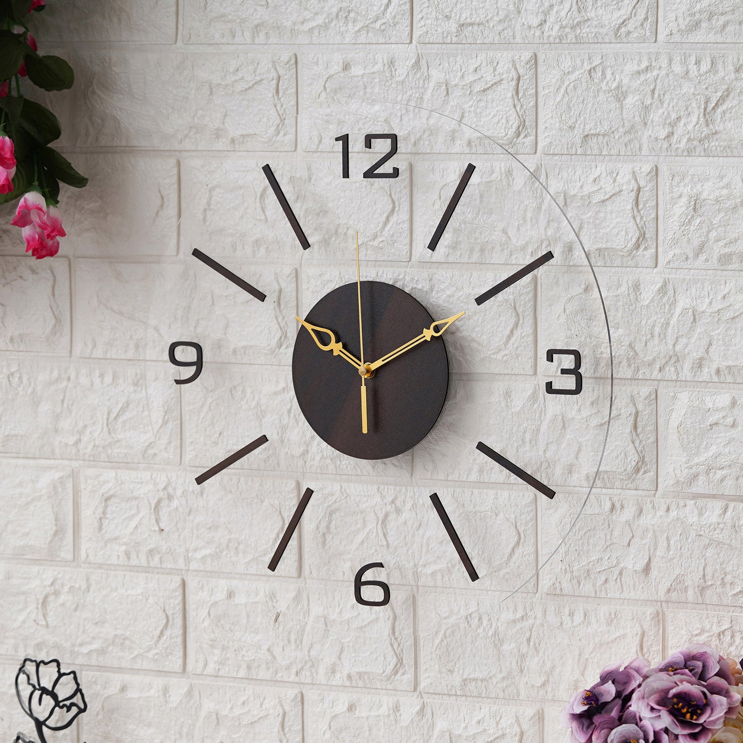 Simple Numerical Acrylic Wooden Wall Clock