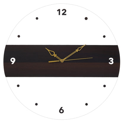 Acrylic Horizontal Stripe Wooden Wall Clock