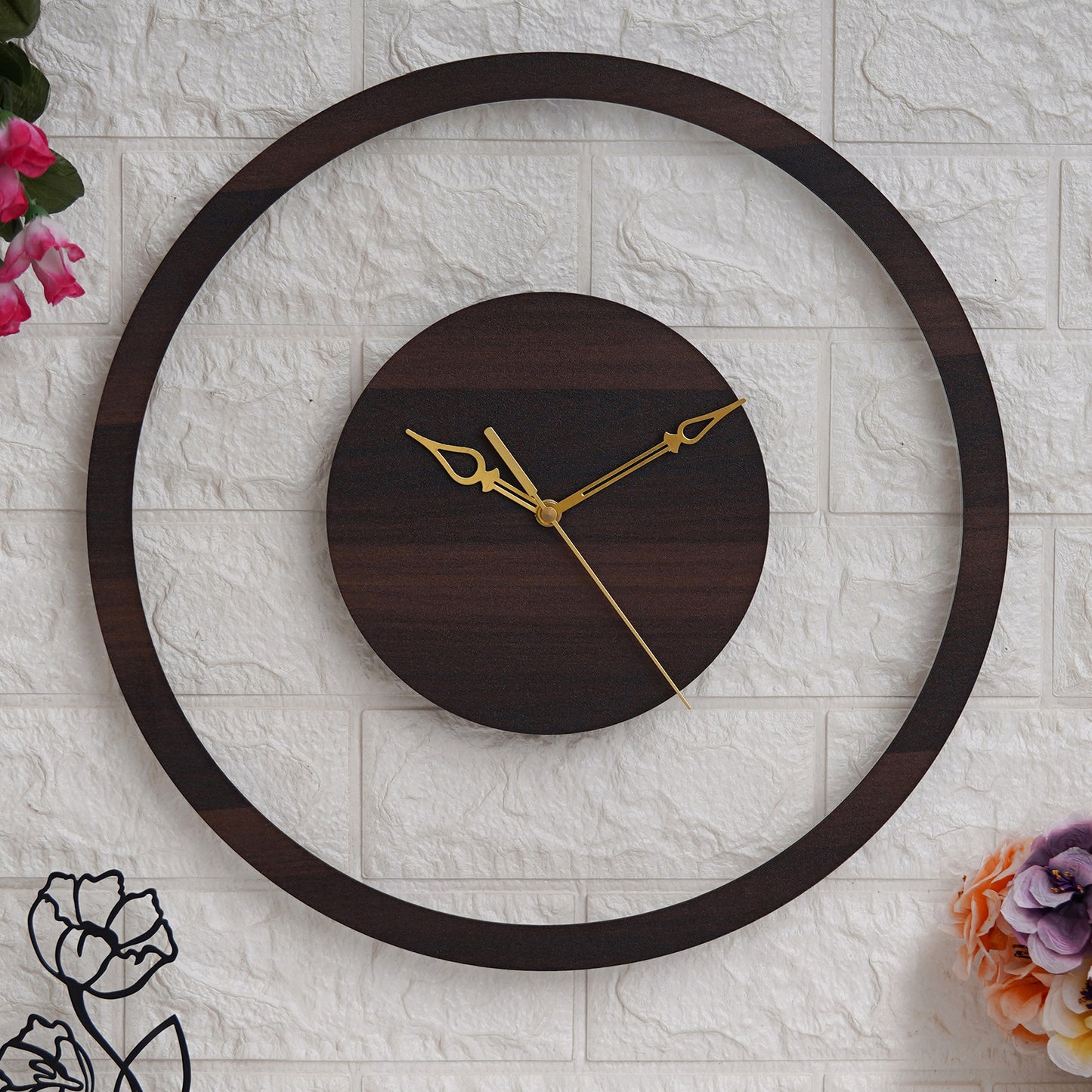 Beautiful Acrylic Wooden Wall Clock