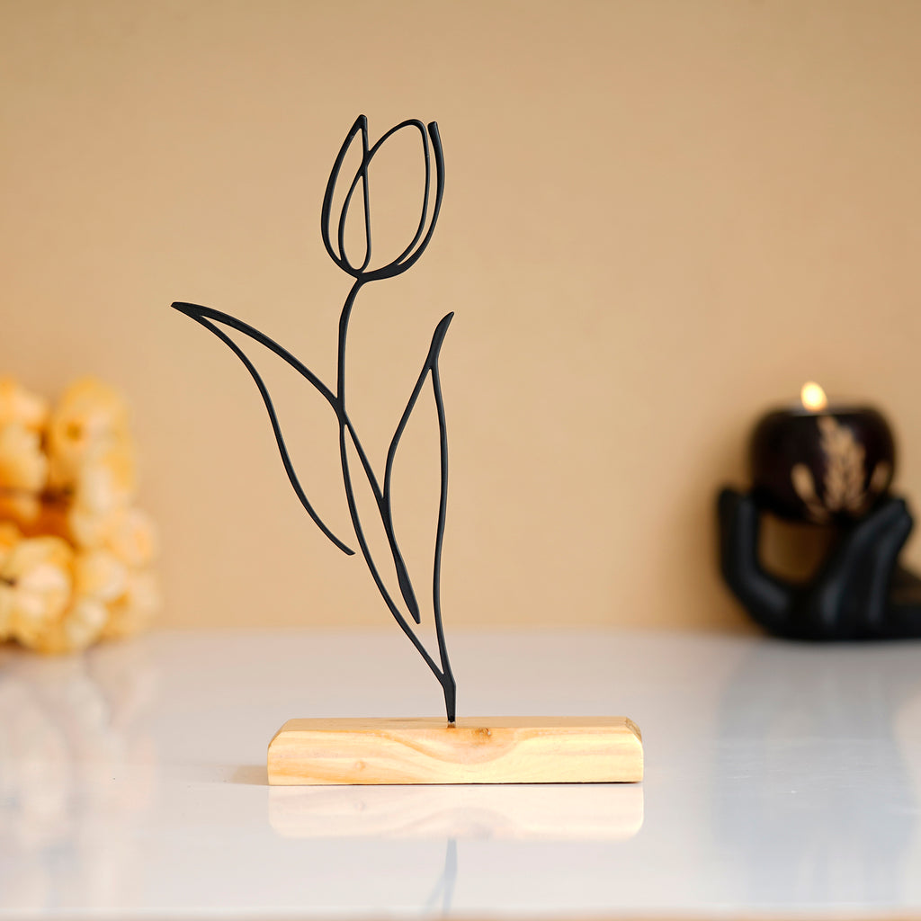 Lotus Flower Metal Sculpture