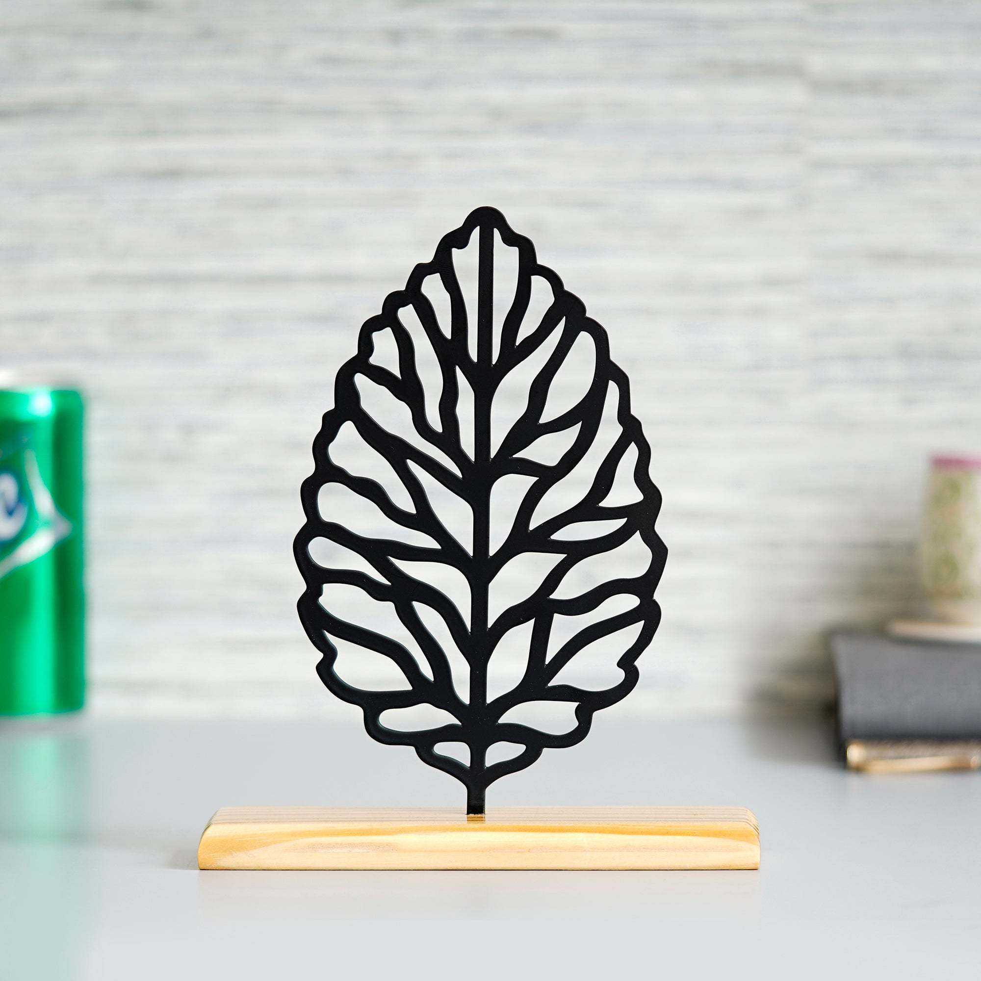 Monstera Green Leaf Metal Sculpture