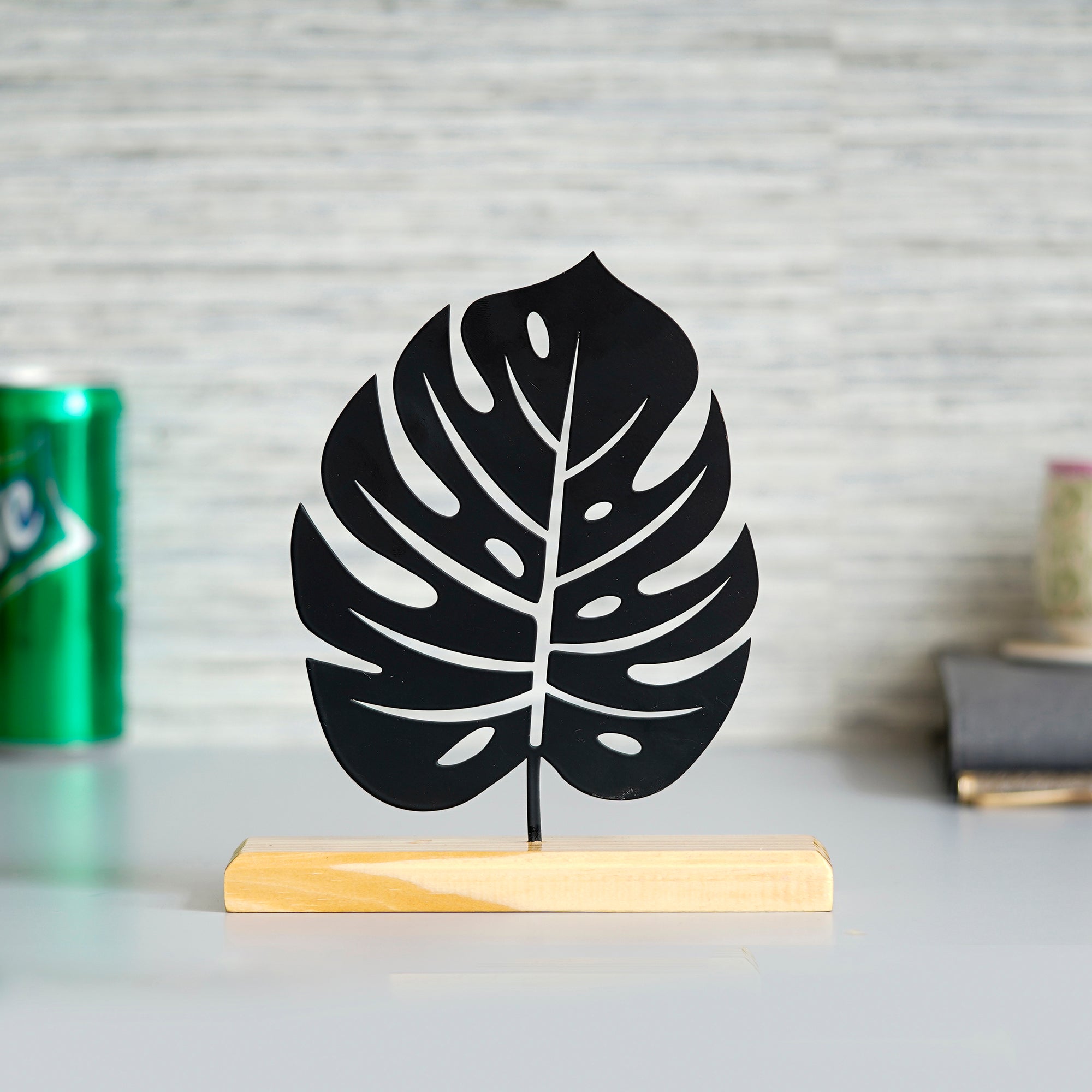 Fillable Monstera Leaf Metal Sculpture
