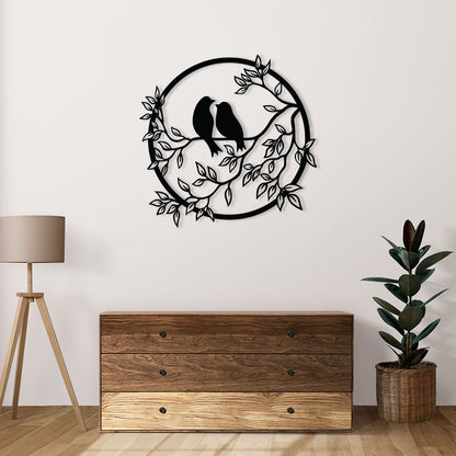 Romantic Beautiful Bird Dual Metal Wall Art