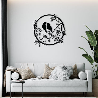 Romantic Beautiful Bird Dual Metal Wall Art